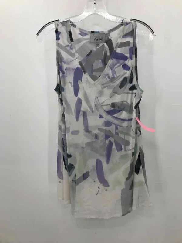 Pre-Owned Lynn Ritchie White Size Medium Tank Top glitter tank top