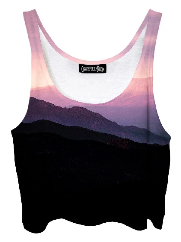 Get Lost Mountain Crop Top Elasticated Padded Insulated