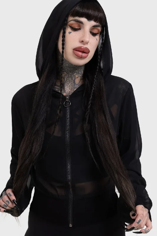 Umbrage Hoodie Hoodie with Hem Applique Textured Unique