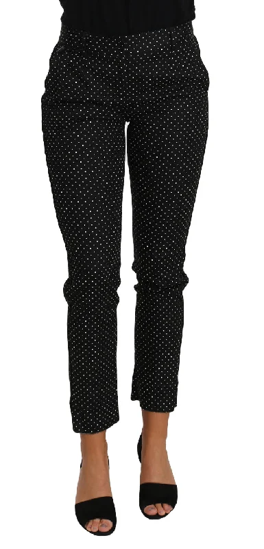 Dolce & Gabbana Elegant Polka Dot Cropped Women's Trousers Trousers Essential Wardrobe Dolce & Gabbana Elegant Polka Dot Cropped Women's Trousers Trousers Essential Wardrobe