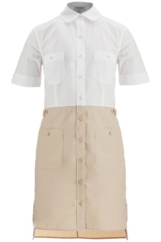 Thom e Women's  Typewriter Cloth Dress With Striped Logo