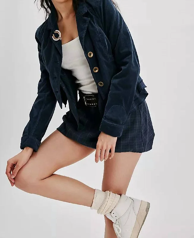 Orly Cord Heritage Jacket In Big Dipper Cotton Fabric Linen Fabric Terry Fabric