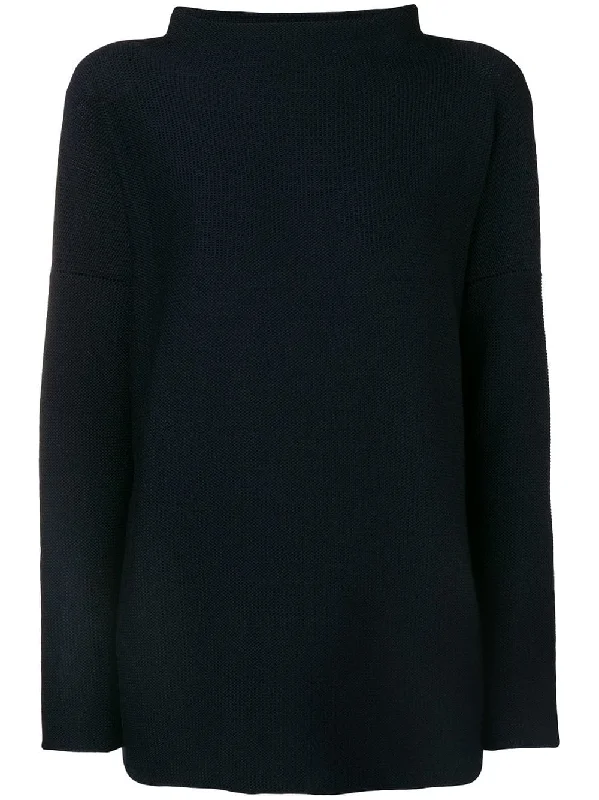 Daniela Gregis Women's Sweaters Blue Spandex Rayon Corduroy
