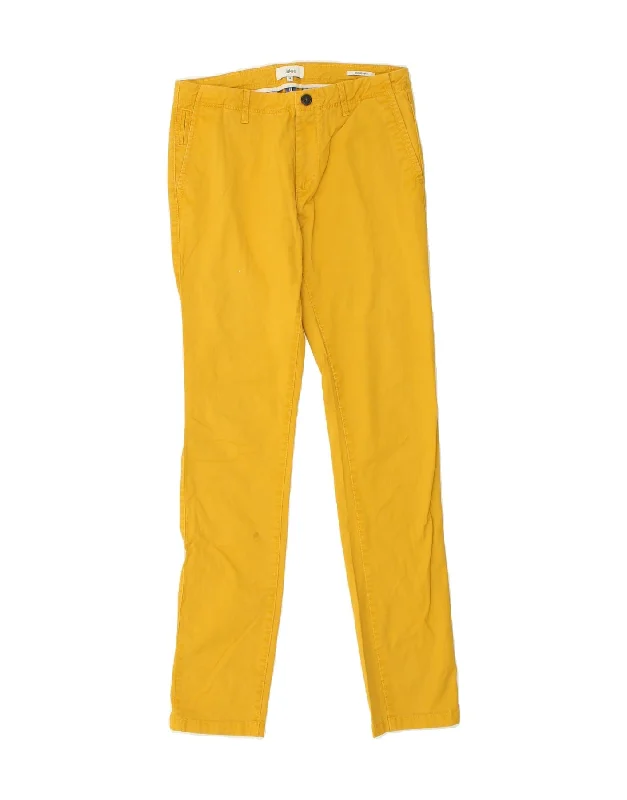 JULES Womens Sasha Slim Chino Trousers EU 38 Medium W30 L34  Yellow Trousers Vintage Classic