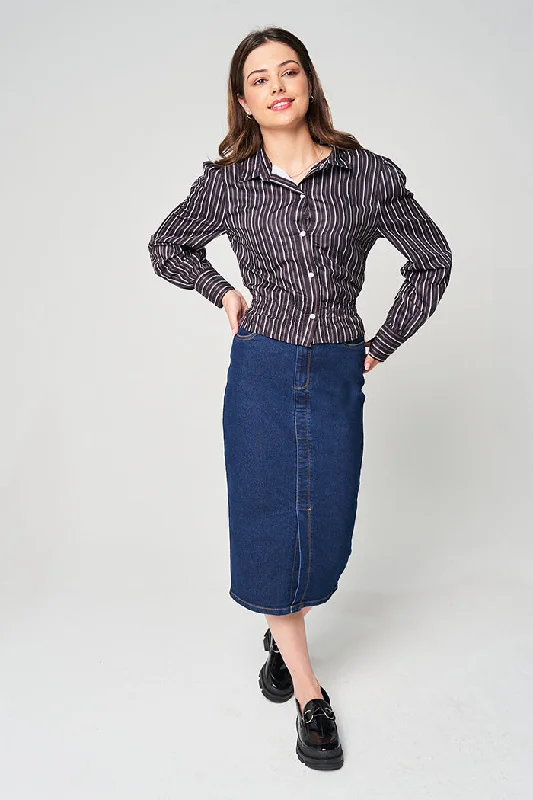 Denim Skirt a-line skirt cut