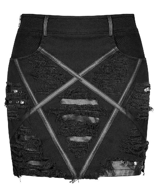 Punk Rave Utoxica Womens Apocalyptic Goth Skirt cashmere skirt soft