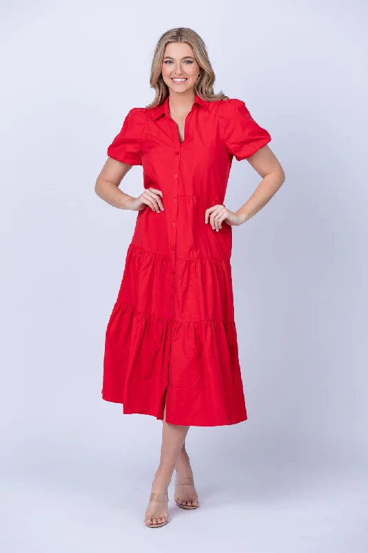 Brochu Walker Havana Dress in Carmine Red