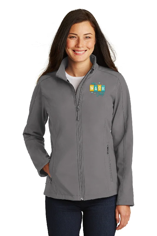 Women's Core Soft Shell Jacket - The Wash Shop Zippered Front Buttoned Front Snap Front