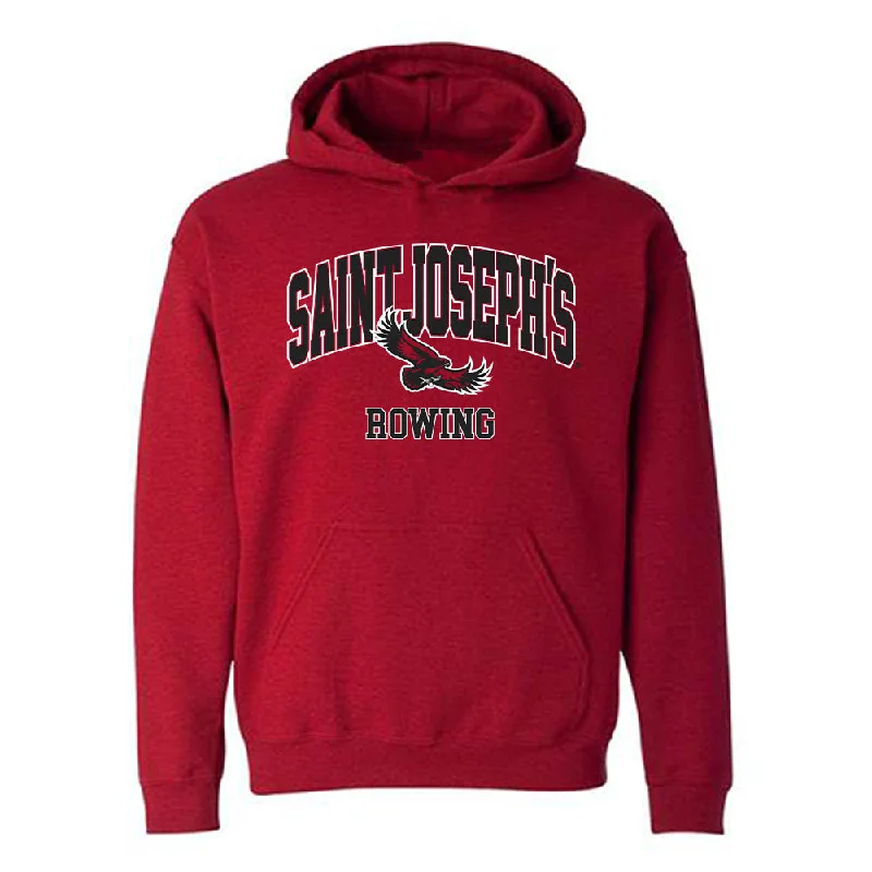 St. Joe's - NCAA Women's Rowing : Evie Holder - Classic Shersey Hooded Sweatshirt Hoodie with Front Slit Layering Stylish