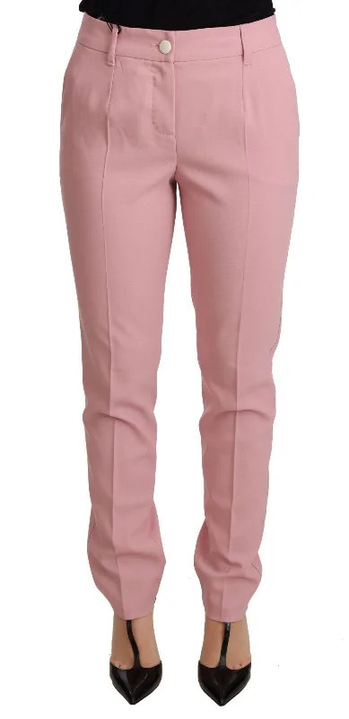 Dolce & Gabbana Elegant  Tape Wool Women's Trousers Trousers stylish elegant