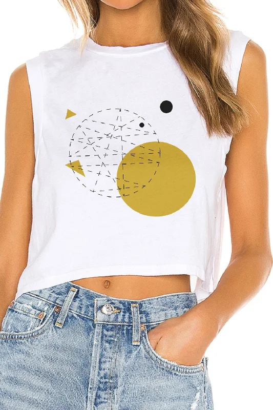 Way2 White Crop Top Handmade Hand-knitted Hand-woven
