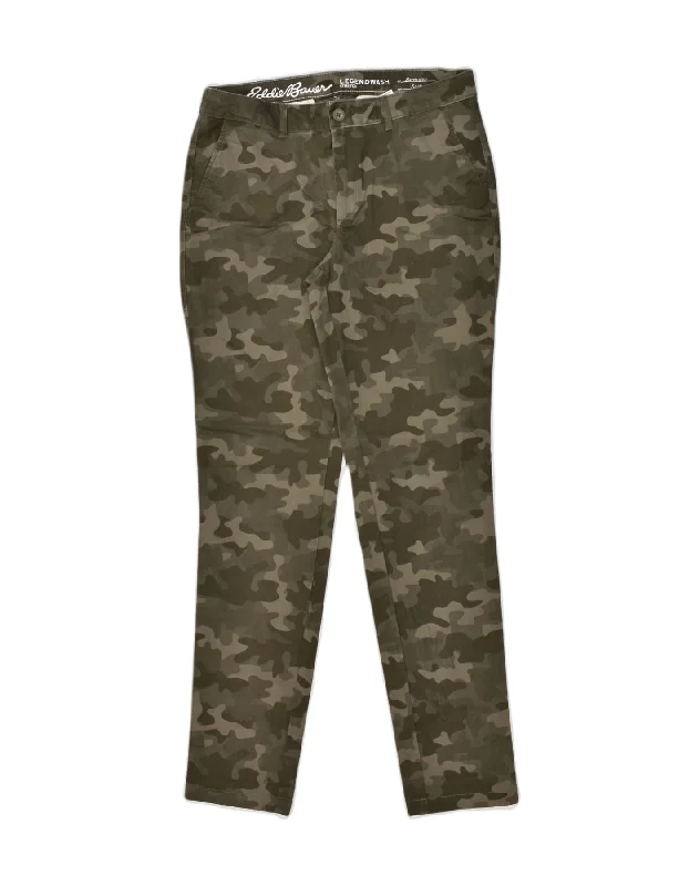 EDDIE BAUER Womens Slim Casual Trousers US 10 Large W32 L33 Khaki Trousers Gym Athletic EDDIE BAUER Womens Slim Casual Trousers US 10 Large W32 L33 Khaki Trousers Gym Athletic