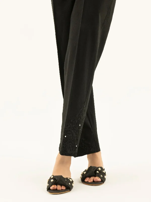 Embroidered Cambric Trousers Trousers Velvet Soft