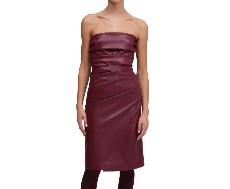 Mendez Dress In Oxblood