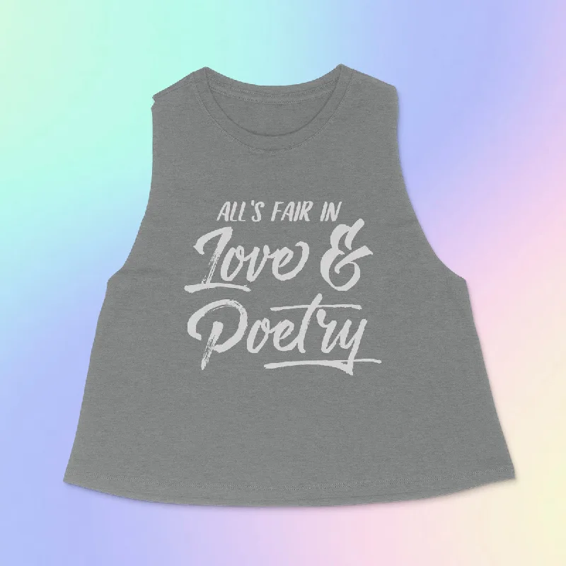 LOVE & POETRY Women's Racerback Cropped Tank chic tank top