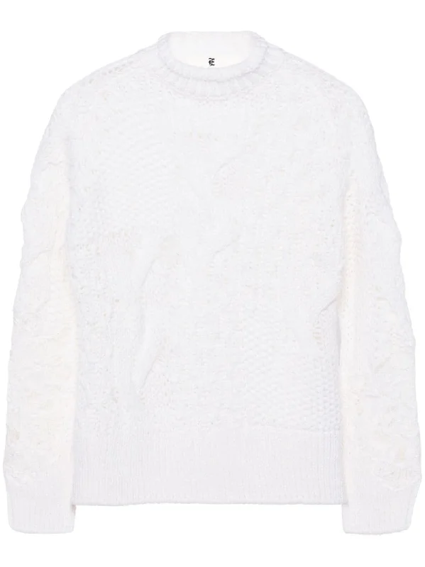 Ermanno Scervino Women's Sweaters White Stretchy Elastic Breathable