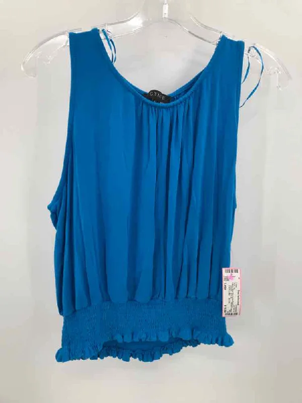 Pre-Owned 1.State Blue Size Large Tank Top cold shoulder tank