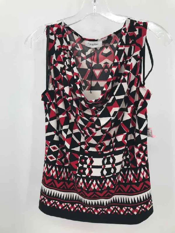Pre-Owned Calvin Klein Red Size Medium P Printed Tank Top adorable tank top