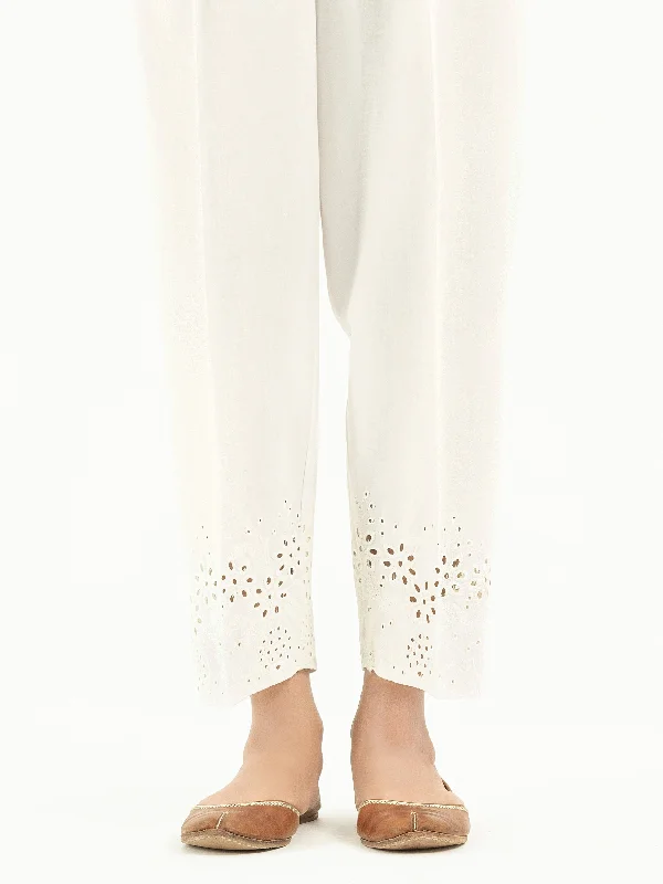 Embroidered Cambric Trousers(Pret) Trousers versatile functional