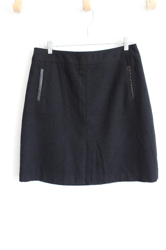 Banana Republic Black Wool Blend Skirt | 12 Petite wool skirt sturdy