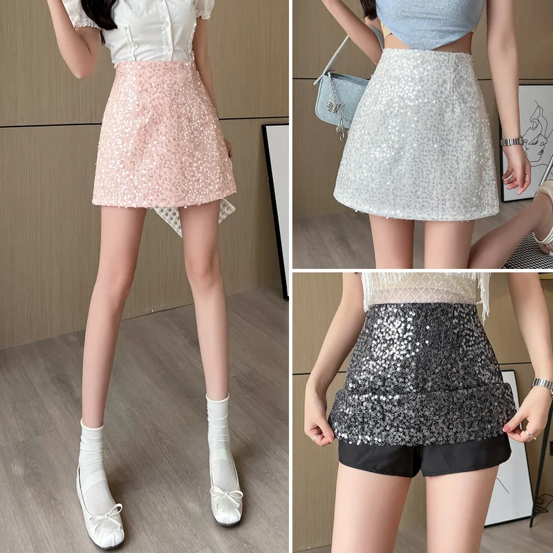 Women'S Fashion Temperament Sequin High Waist A-Line Skirt corduroy skirt comfortable Women'S Fashion Temperament Sequin High Waist A-Line Skirt corduroy skirt comfortable