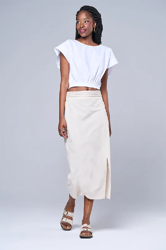 Midi skirt linen skirt airy