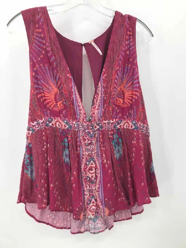 Pre-Owned Free People Purple Size Medium Tank Top soft pink tank