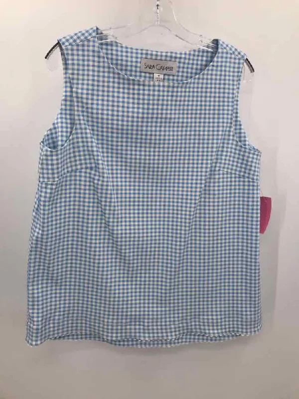 Pre-Owned Sara Campbell Blue Size Medium Tank Top off shoulder tank
