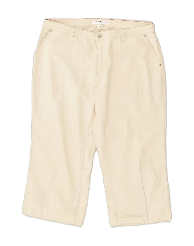 TOMMY HILFIGER Womens Straight Capri Trousers US 18 2XL W40 L25 Beige Trousers Pleated Formal TOMMY HILFIGER Womens Straight Capri Trousers US 18 2XL W40 L25 Beige Trousers Pleated Formal