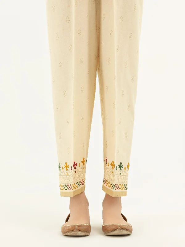 Printed Cambric Trousers(Pret) Trousers Business Professional