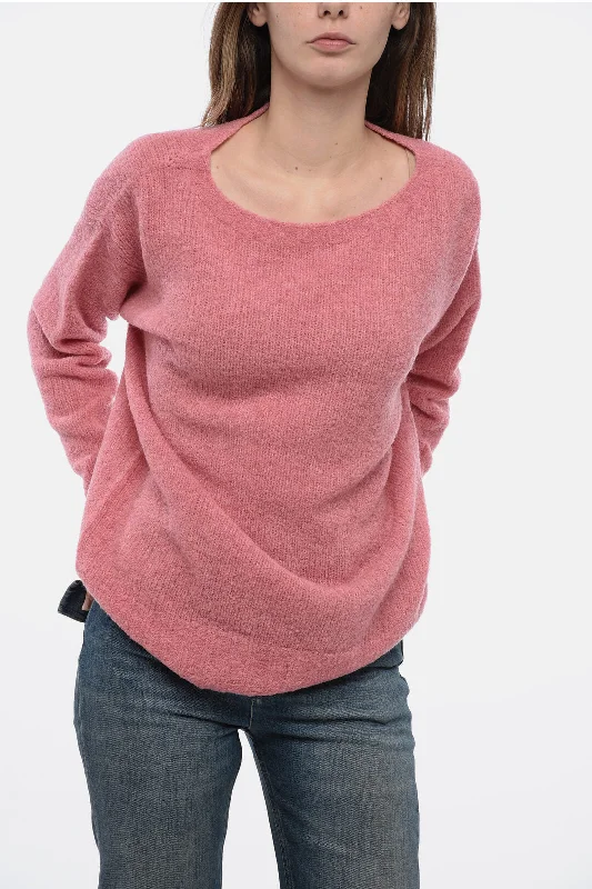 Gentryportofino Crew Neck Virgin Wool Blend Sweater 42 Italian size Beaded Sweater Sequined Faux Fur Gentryportofino Crew Neck Virgin Wool Blend Sweater 42 Italian size Beaded Sweater Sequined Faux Fur