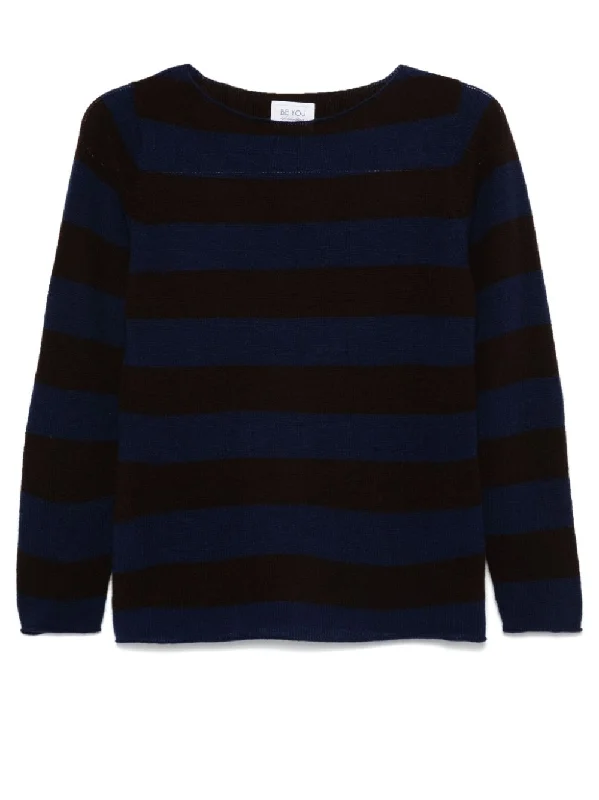 Beyou Women's Sweaters Blue Wool Sweater Cotton Sweater Cashmere Sweater