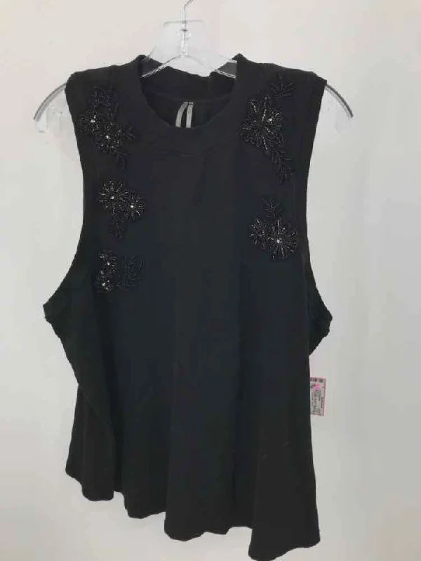 Pre-Owned By Anthropologie Black Size 3X Tank Top one shoulder tank