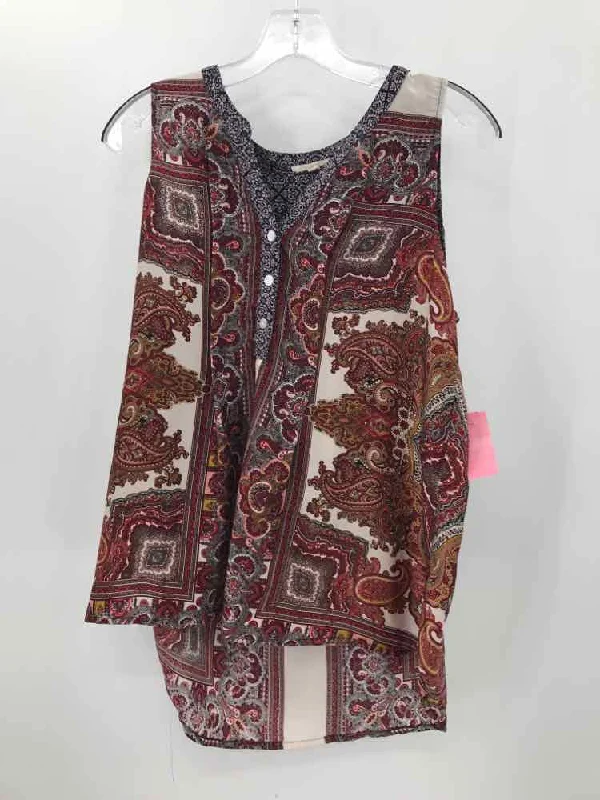 Pre-Owned Mystree Red Size Medium Tank Top activewear tank top