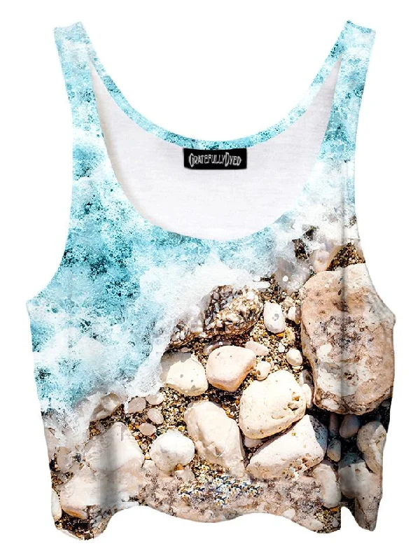 Shoreline Island Beach Crop Top Hooded Caped Shawl Collar