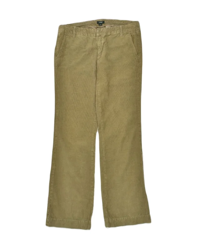 J. CREW Womens Bootcut Corduroy Trousers US 6 Medium W32 L33 Khaki Cotton Trousers Harem Relaxed Fit J. CREW Womens Bootcut Corduroy Trousers US 6 Medium W32 L33 Khaki Cotton Trousers Harem Relaxed Fit