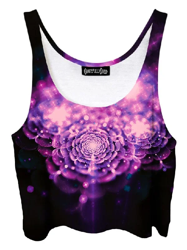 Flower Fae Enchanted Galaxy Crop Top Cozy Warm Stylish