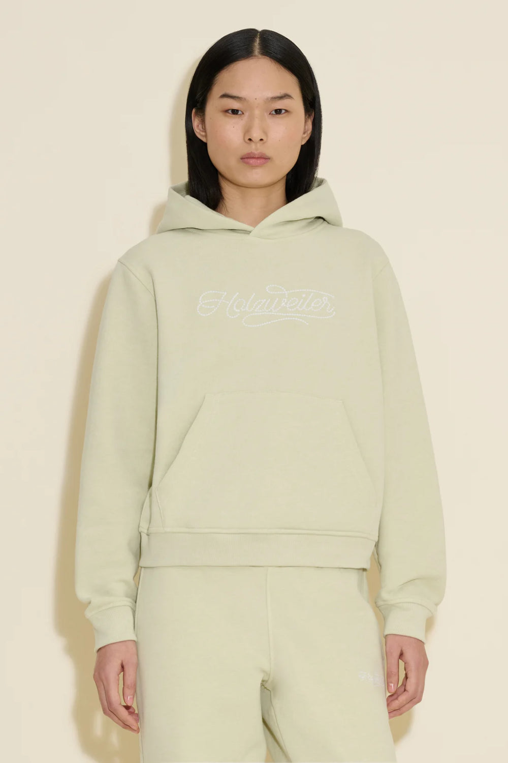 Zoe Embroidery Hoodie Hoodie with Color Block Contrast Stylish
