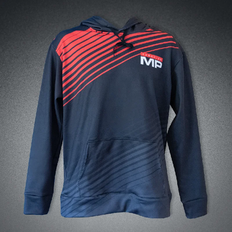 Surge Activewear - Performance Hoodie - BLACK Hoodie with Tie-Dye Psychedelic Retro