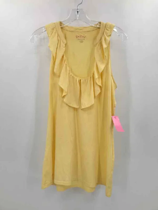 Pre-Owned Lilly Pulitzer Yellow Size Large Pima Cotton Tank Top stretchy tank top