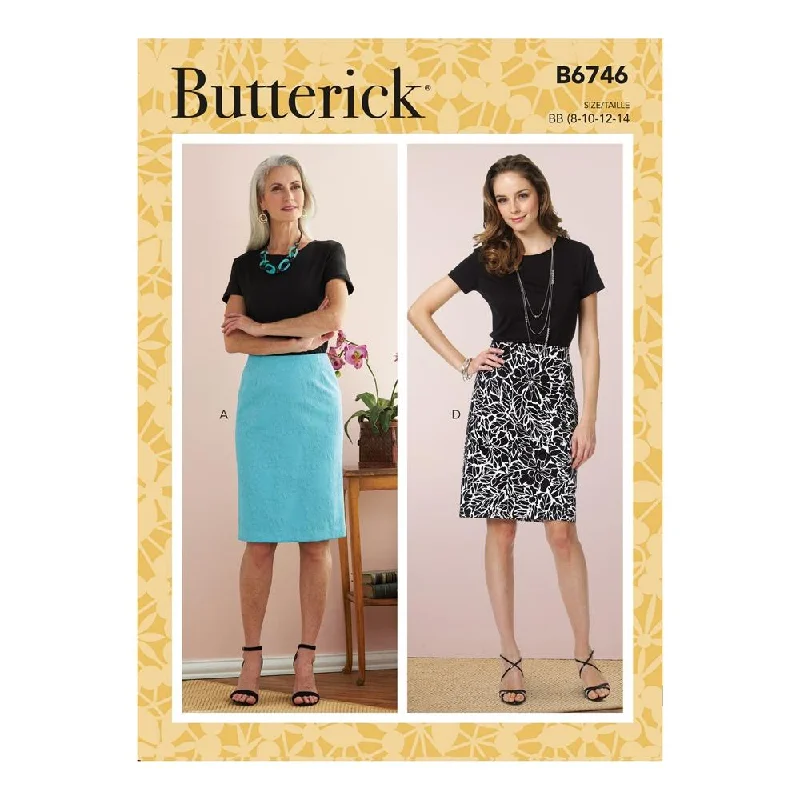 Butterick Pattern B6746 Misses' Straight Skirts and Belt leather skirt durable