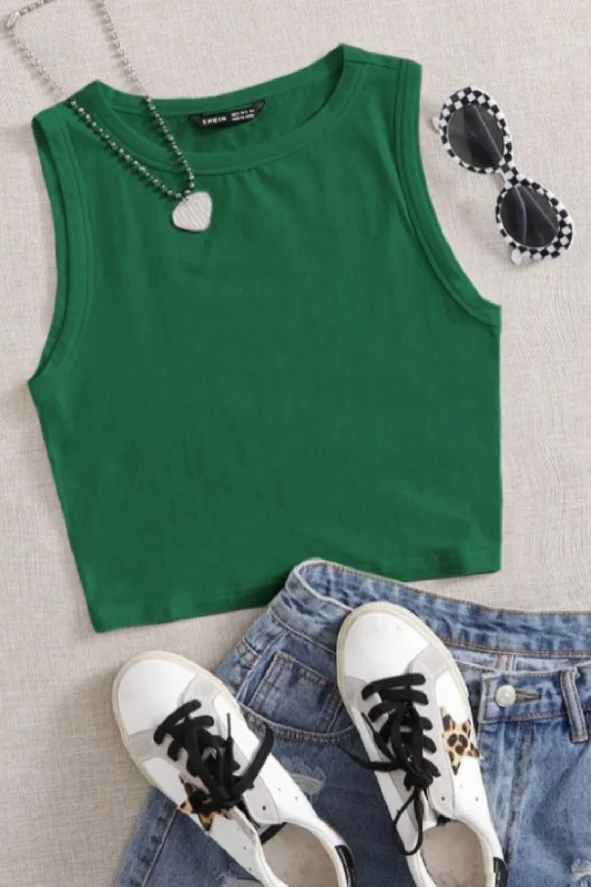 Styched Basic Crop Top Fashionable Trendy Casual