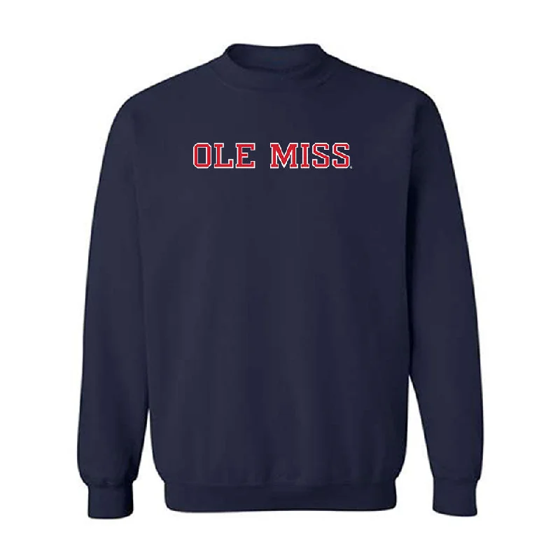 Ole Miss - NCAA Women's Track & Field : Akaomachukwu Odeluga - Classic Shersey Crewneck Sweatshirt Hoodie with Mock Neck Collared Structured