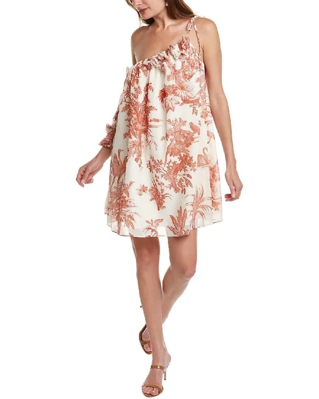 Katie Dress In Red Toile