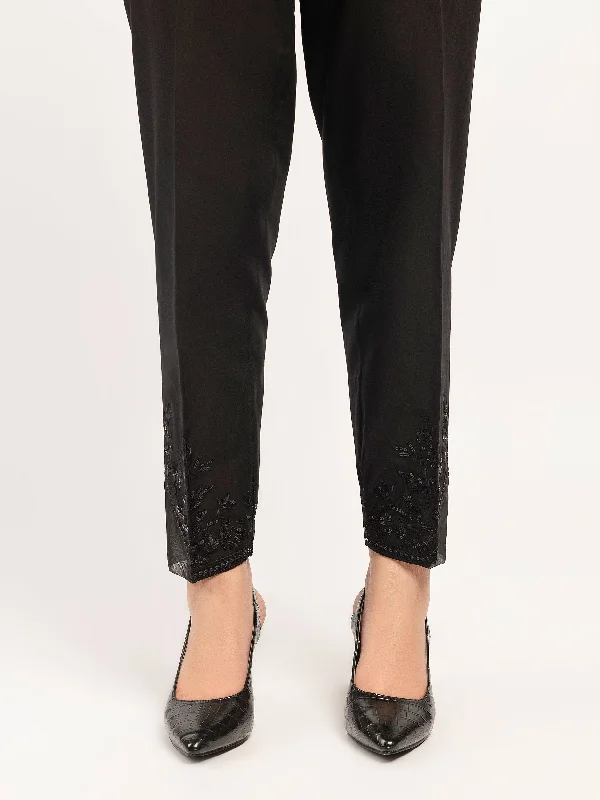 Embroidered Cambric Trousers Trousers fashionable trendy