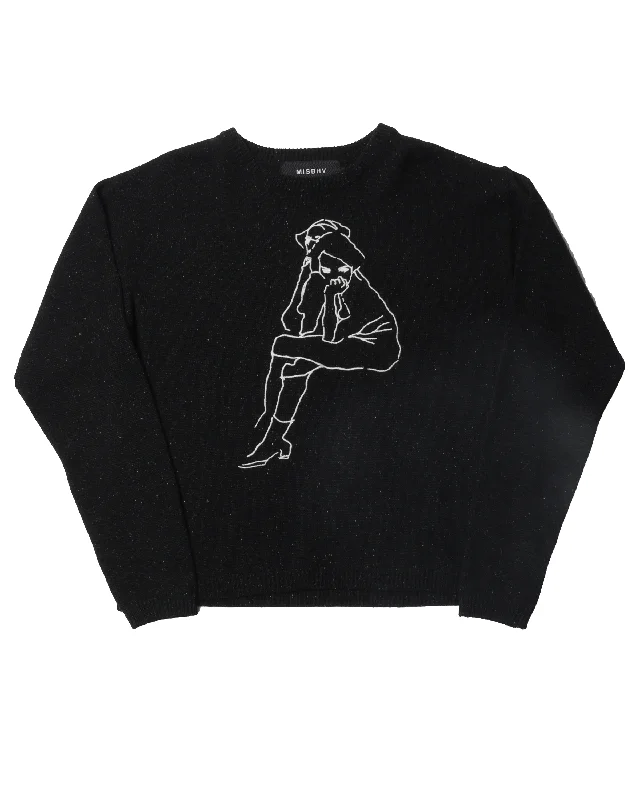 Wool Sweater Cashmere Blend Cotton Blend Poly Blend