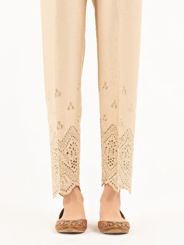 Embroidered Satin Trousers(Pret) Trousers Bestseller Popular