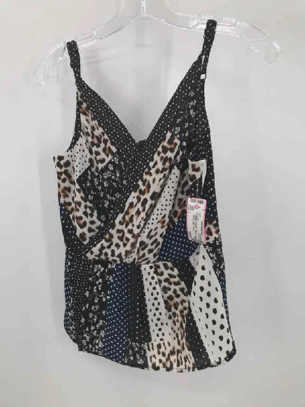 Pre-Owned Cabi Black Size 2 Tank Top graphic tank top