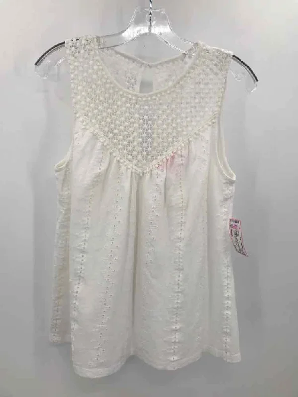 Pre-Owned Lilly Pulitzer White Size Medium Tank Top lightweight tank top