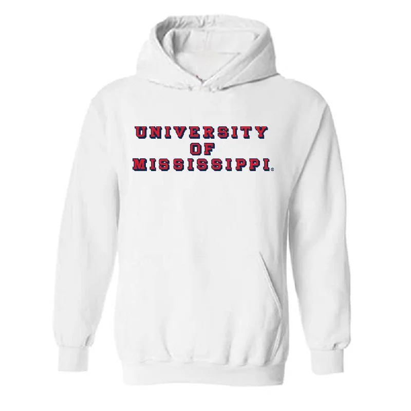 Ole Miss - NCAA Women's Track & Field : Akaomachukwu Odeluga - Hooded Sweatshirt Hoodie with Rolled Sleeves Casual Relaxed